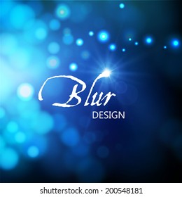 Abstract Blue Bokeh Background. Vector Illustration