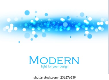 Abstract blue bokeh background. Vector illustration 