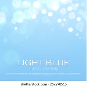 Abstract blue bokeh background. Vector illustration