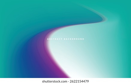 Abstracte blauwe Bokeh-achtergrond met Wavy-lijnen en minimalistisch ontwerp - modern vectorbehang voor web- en digitaal gebruik