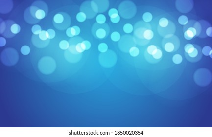 Abstract blue bokeh blur light background vector illustration.