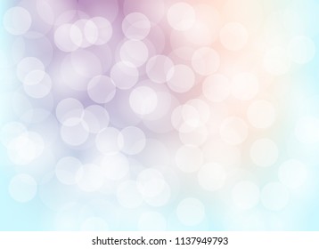 Abstract blue bokeh blurred background. Vector design