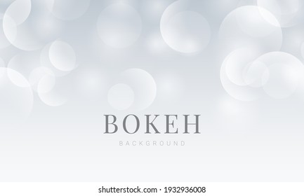 Abstract blue Bokeh circles top soft light background vector graphic design