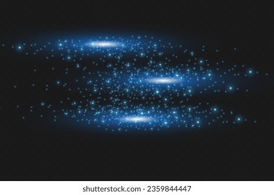 Abstract Blue bokeh defocus glitter blur background.