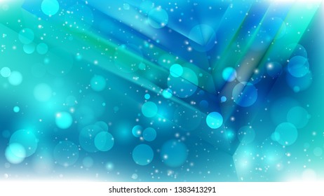 Abstract Blue Bokeh Defocused Lights Background Design