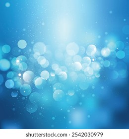Abstract Blue Bokeh Effects Image