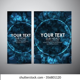 Abstract blue bokeh. Graphic resources design template or roll up. 