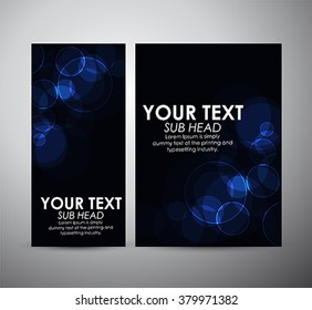 Abstract blue bokeh. Graphics resources design template or roll up. 