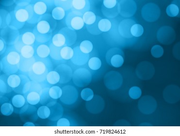 Abstract blue bokeh light background vector illustration.