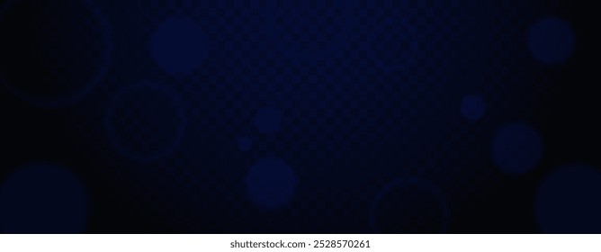 Efecto de luz bokeh azul Abstractas con partículas brillantes sobre fondo transparente. Círculos borrosos en atmósfera oscura