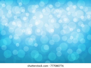 Abstract blue bokeh light luxury background vector illustration.