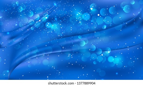 Abstract Blue Bokeh Lights Background