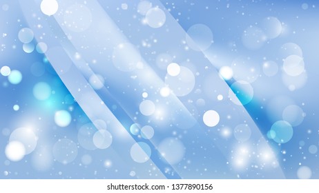 Abstract Blue Bokeh Lights Background Design