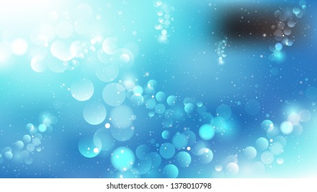 Abstract Blue Bokeh Lights Background