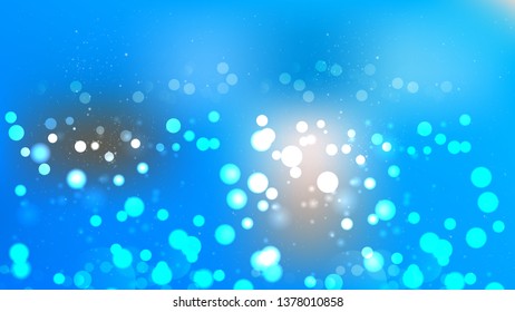 Abstract Blue Bokeh Lights Background