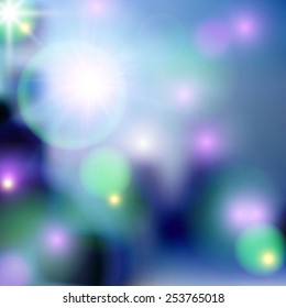 Abstract blue bokeh mesh background . Vector illustration