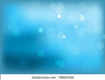 Abstract blue bokeh retro background. wallpaper blue light with sunlight bokeh vector