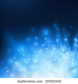 Abstract blue   bokeh vector background