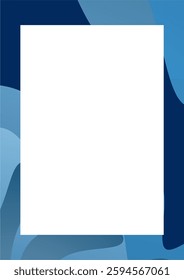Abstract blue border with gradient. Border gradient