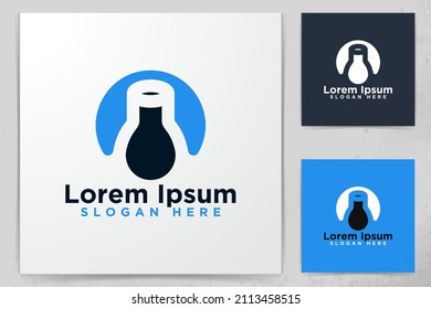 Abstract Blue Bottle Logo Designs, Vector Illustration