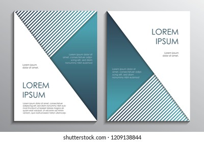 Abstract blue brochure design template. Vector illustration