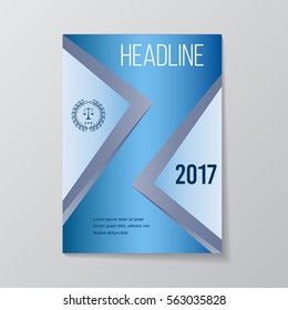 Abstract blue brochure design template. Vector illustration
