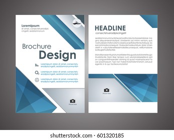 Abstract blue brochure design.Flyer design vector template