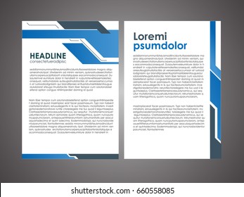 Abstract blue brochure design.Flyer design vector template