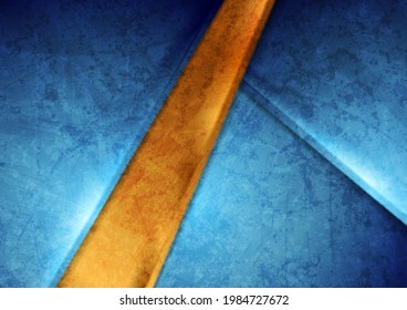 Abstract blue bronze grunge corporate material texture background. Vector design