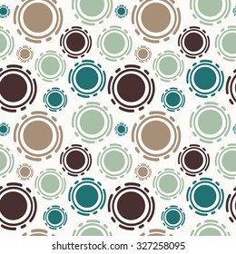 abstract blue and brown colorful circles seamless vector pattern background illustration
