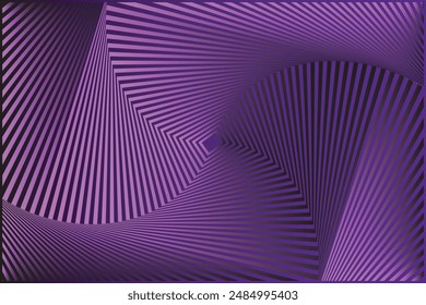 Abstract blue and Brown Pattern with Stairs. Spiral Textured Tunnel. Geometric Psychedelic Background. Vector. 3D Illustration

