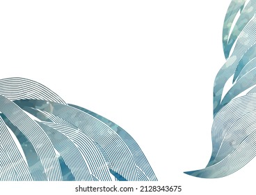 abstrakte blaue Pinselstreifen, Vektorhintergrund  