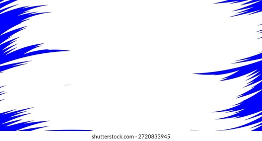 Marco azul Abstractas del movimiento del pincel en el fondo blanco, diseño dinámico del borde del salpicadero de la pintura conveniente para el Anuncio, el cartel, el volante, los medios sociales, y el fondo moderno del Diseño gráfico