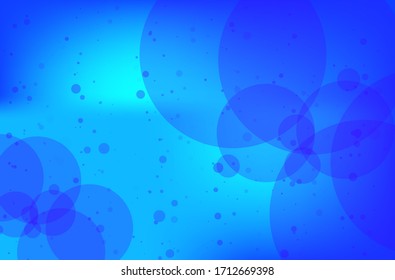 Abstract blue bubble on mesh gradient background.