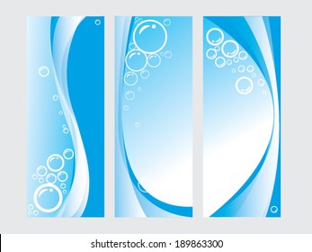 Abstract blue bubbles background 