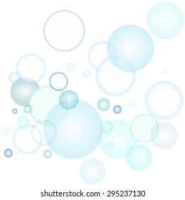 Abstract Blue Bubbles Background