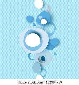 abstract blue bubbles background. vector design