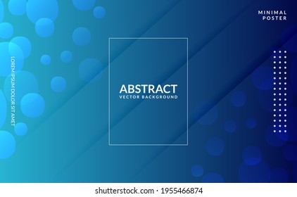 abstract blue bubbles with lines background