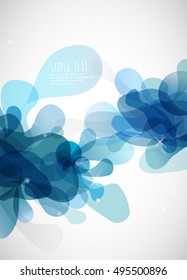 Abstract blue bubbles with place for your own text.