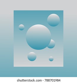 Abstract blue bubbles vector illustration