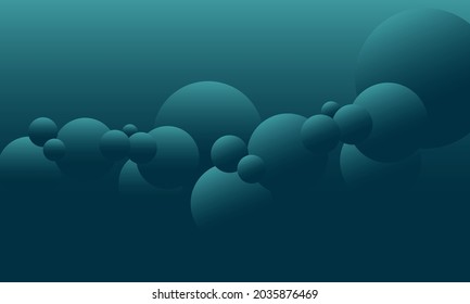 abstract blue bubbles wallpaper background. vector illustration	
