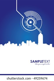 abstract blue building background