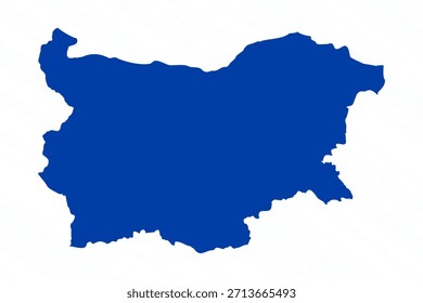 Abstract Blue Bulgaria Simple Map