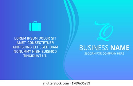 Abstract Blue Business Background With Curves