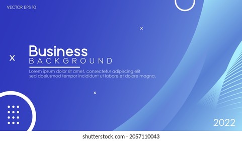 Abstract blue business background with line flowing for presentation, infographics and event promotion.