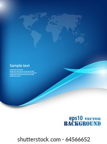 Abstract blue business background. Vector eps10 illustration