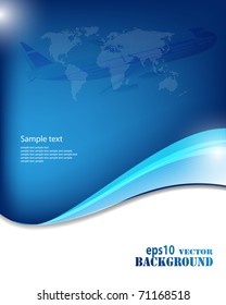 Abstract blue business background. Vector eps10 illustration