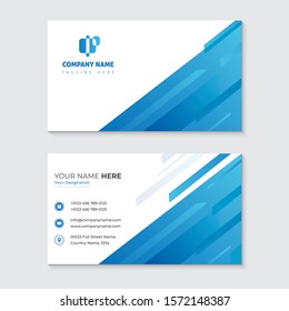 Abstract blue business card for multipurpose