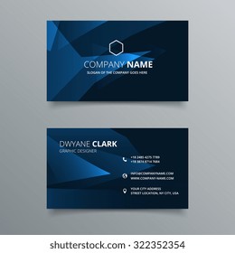 Abstract Blue Business Card Vector Design