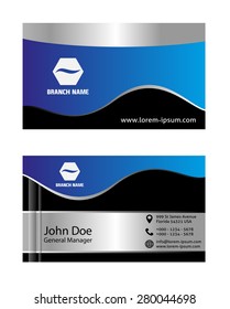 Abstract blue business cards 